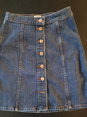 Jcrew denim button up skirt